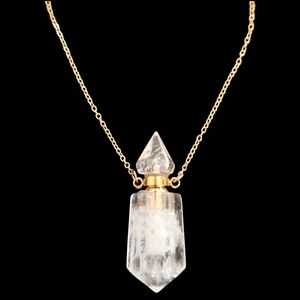 New Crystal Perfume Bottle Pendant Necklace